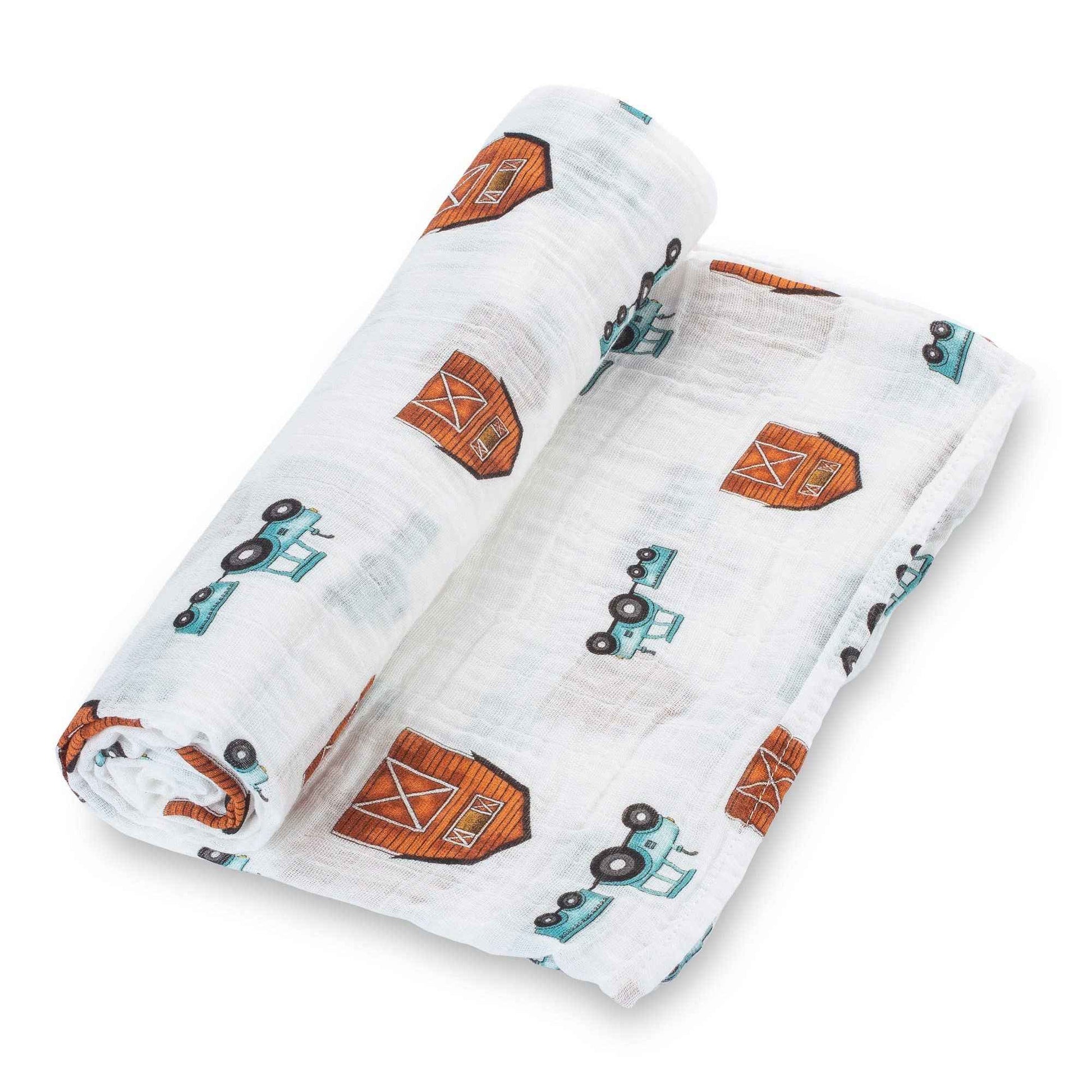 LollyBanks - How We Roll Baby Muslin Swaddle Blanket