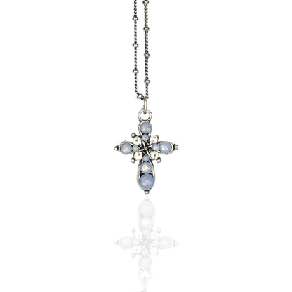 Agatha  Crystal Cross Necklace