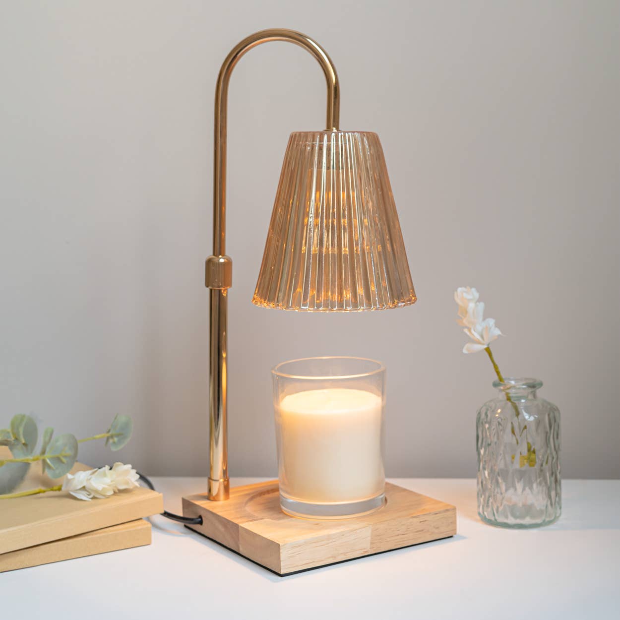 Flamingueo - Candle warmer glass lamp candle not included & EUROPEAN plug