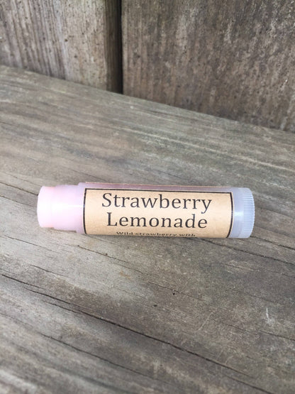 Bálsamo labial natural de limonada de fresa