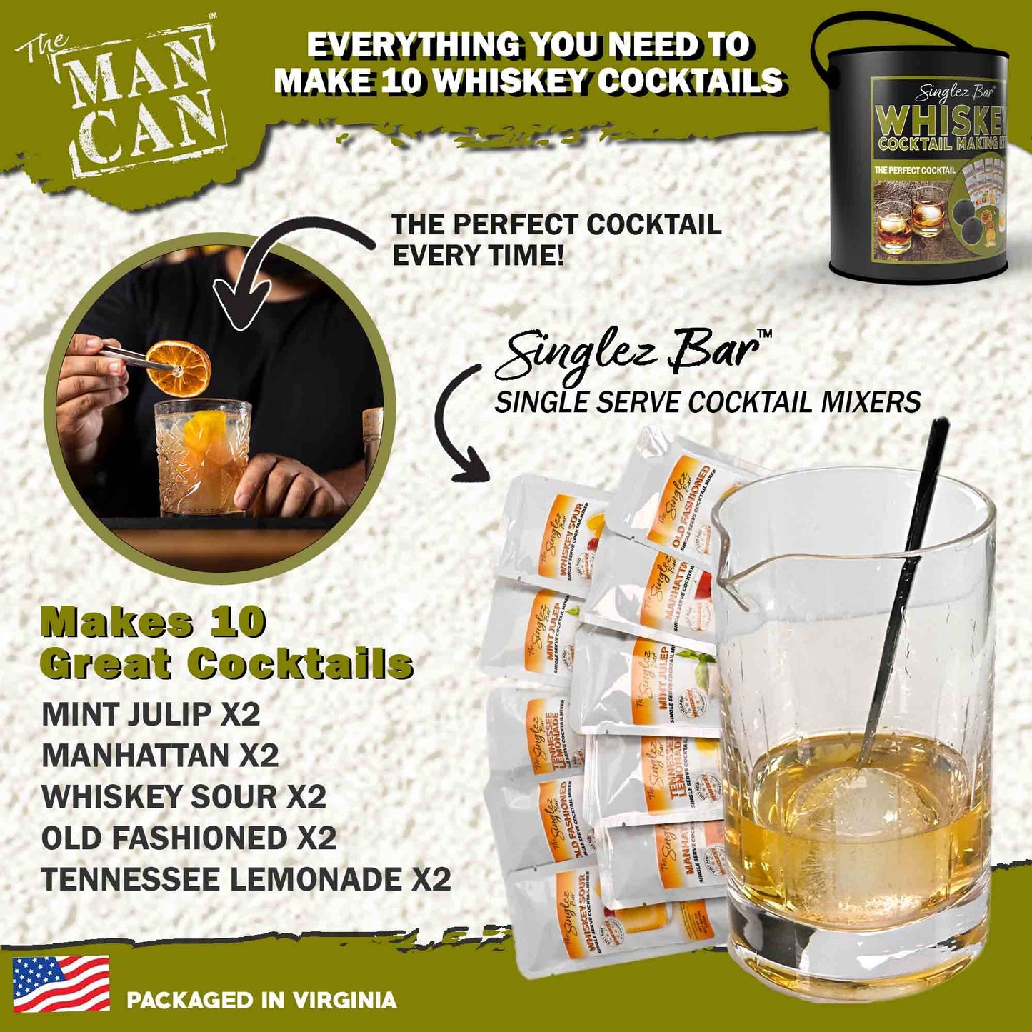 ThousandOaksBarrelCo. - Whiskey Cocktail Making Kit | Bar Gifts | Home Bar Tools