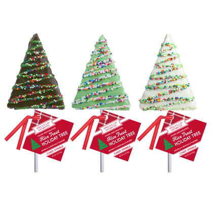 Drizzle Nonpareil Tree Rice Treat Pops - Assorted