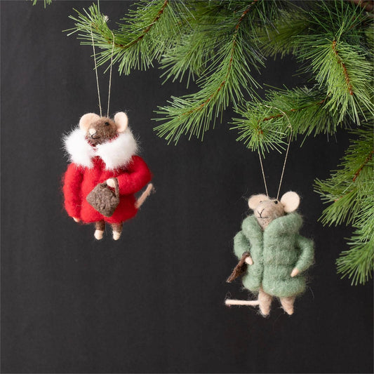 Felted Wool Cozy Winter Mice-assorted-sold seperatly