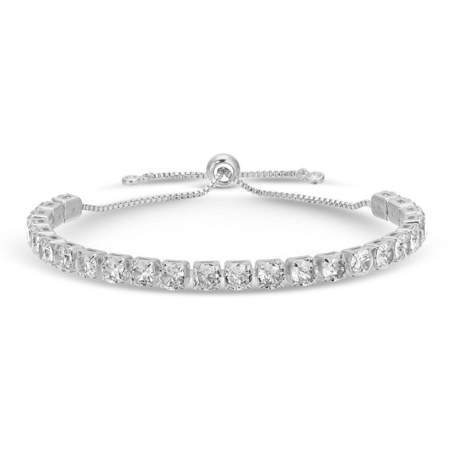 Statement Faux Diamond Pulley Bracelet