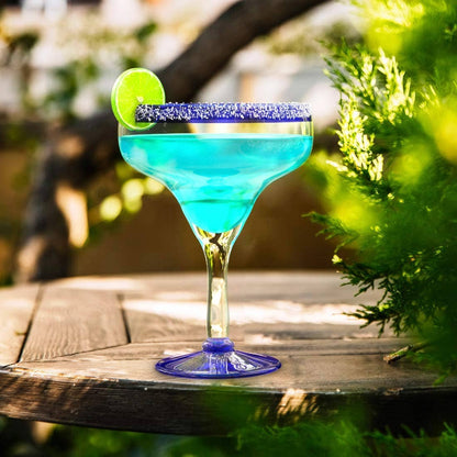 Mexican Hand Blown Margarita Glasses – Set of 4