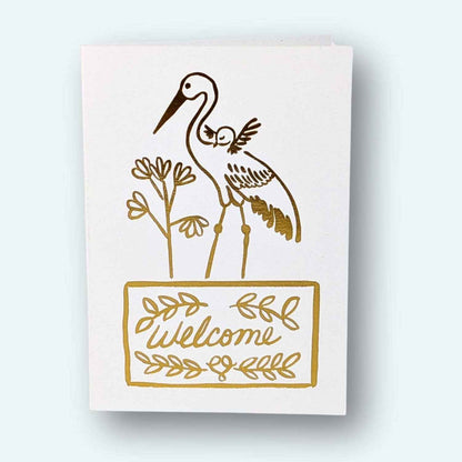 Enclosure Card - Welcome Stork