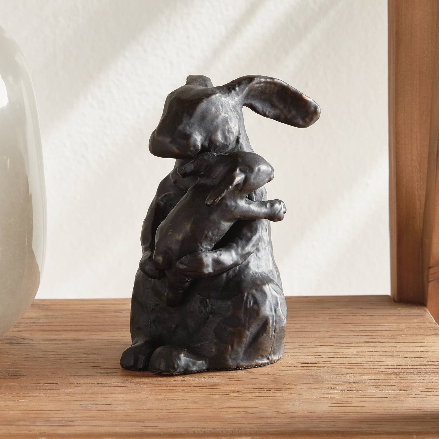 Mother Rabbit Sculpture, Black