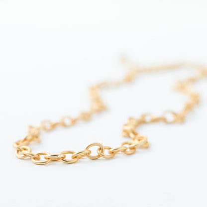 Chunky Matte Gold Cable Chain Necklace