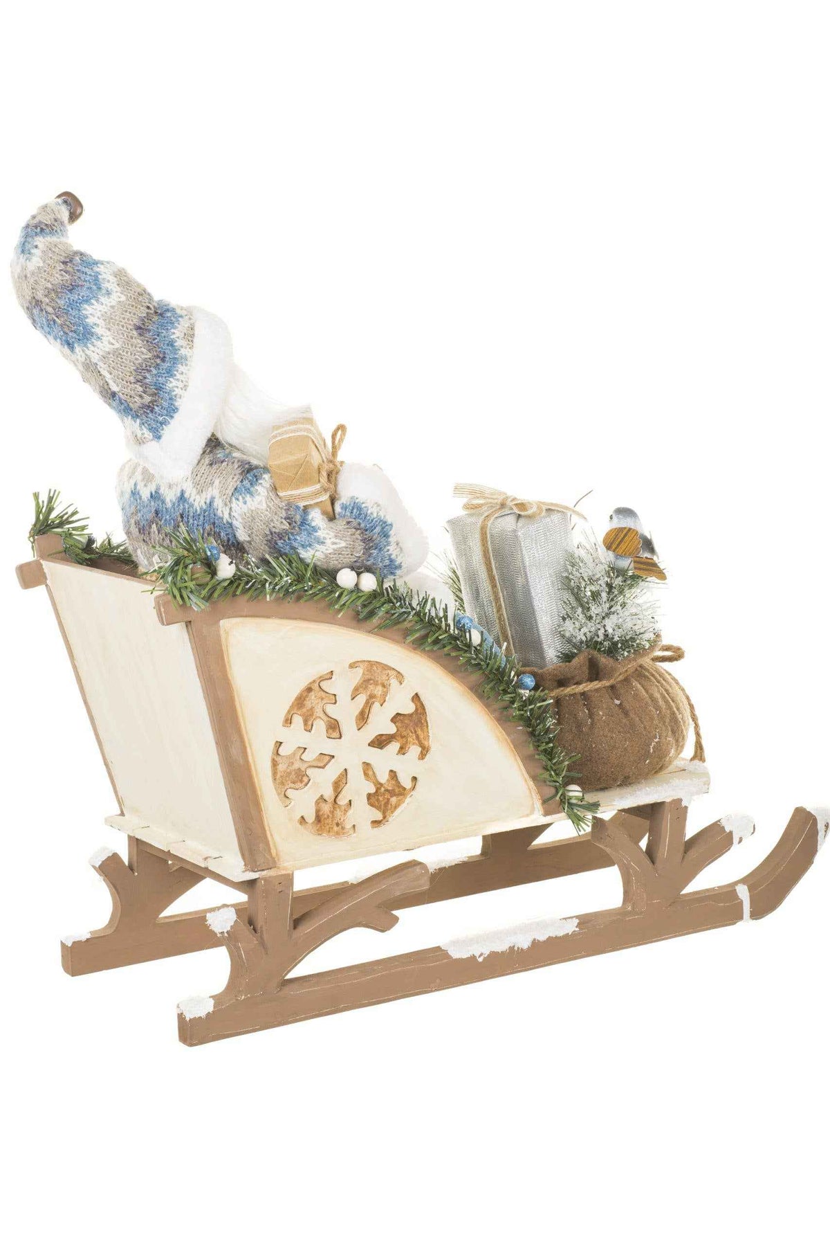 NEW-Blue-Gray Santa Figurine