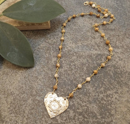 Brynn - Mandala Heart Necklace