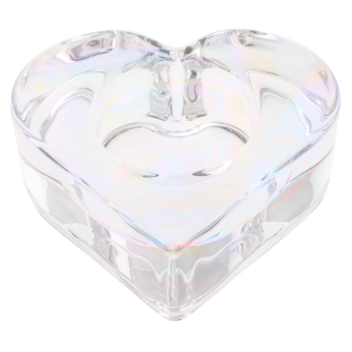 Glass Heart Tealight Holders