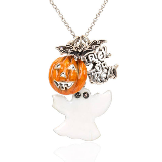 Pumpkin & Ghost Jumble Charm Necklace