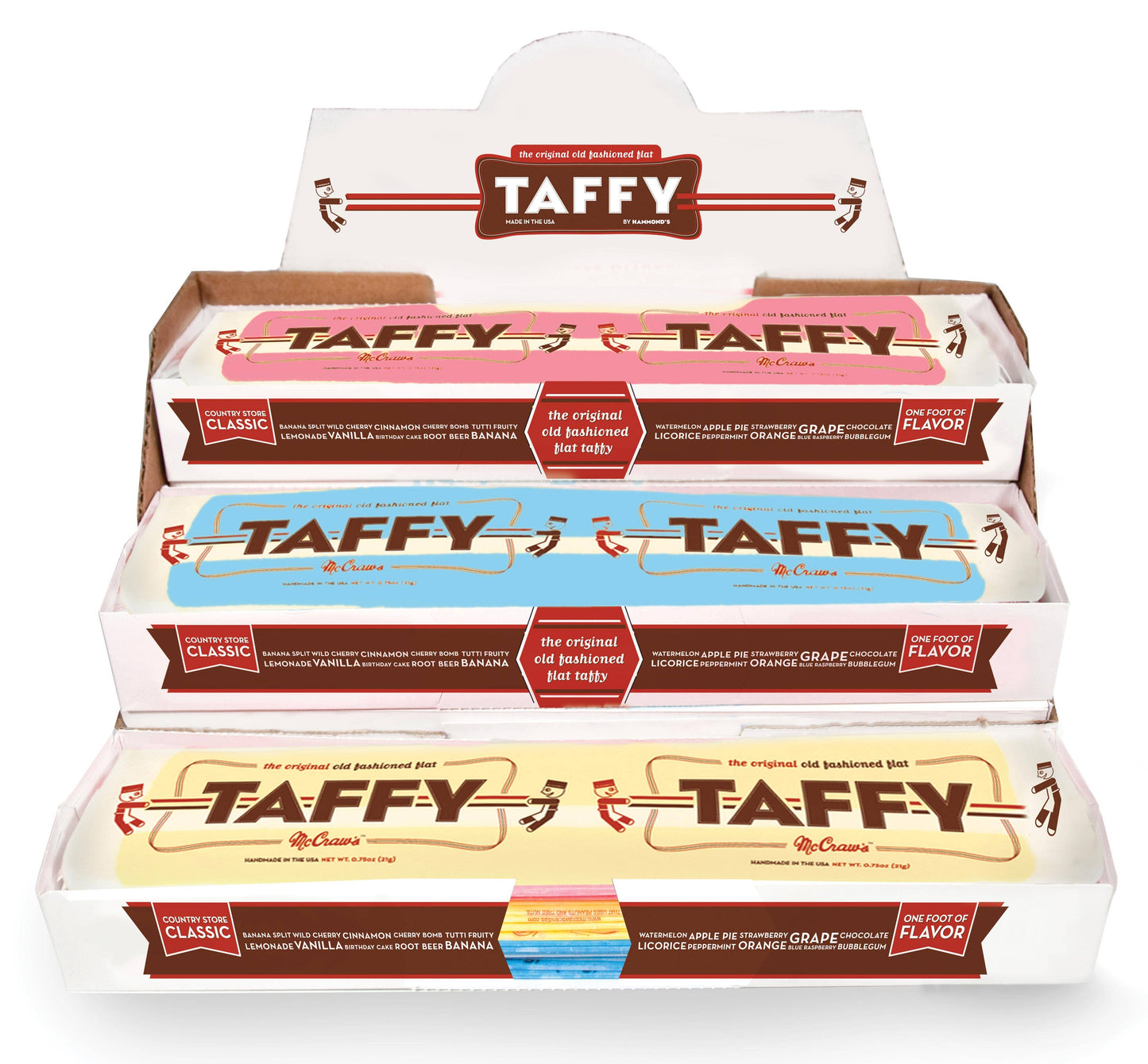 Hammond's Candies - Hand-Pulled Flat Taffy - Assorted