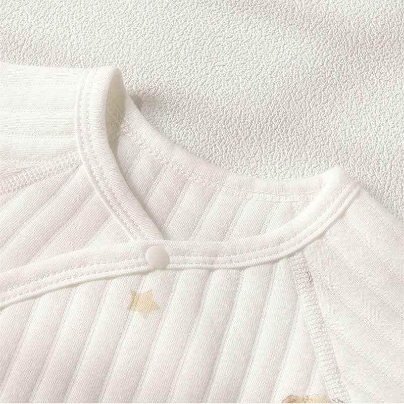 Baby Bear Kimono Romper: Beige / 3-6M