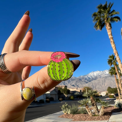 Cactus Barrel Enamel Pin