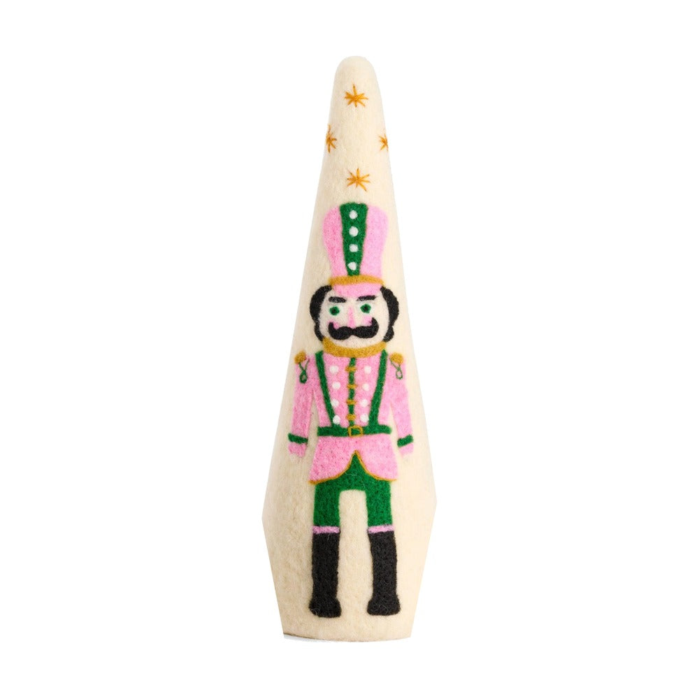 Felt Decorative Christmas Tree, Nutcracker