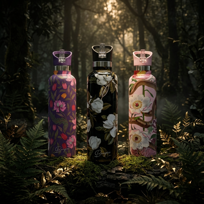 Magnolia | Dark Floral Magnolia 25oz Insulated Water Bottle