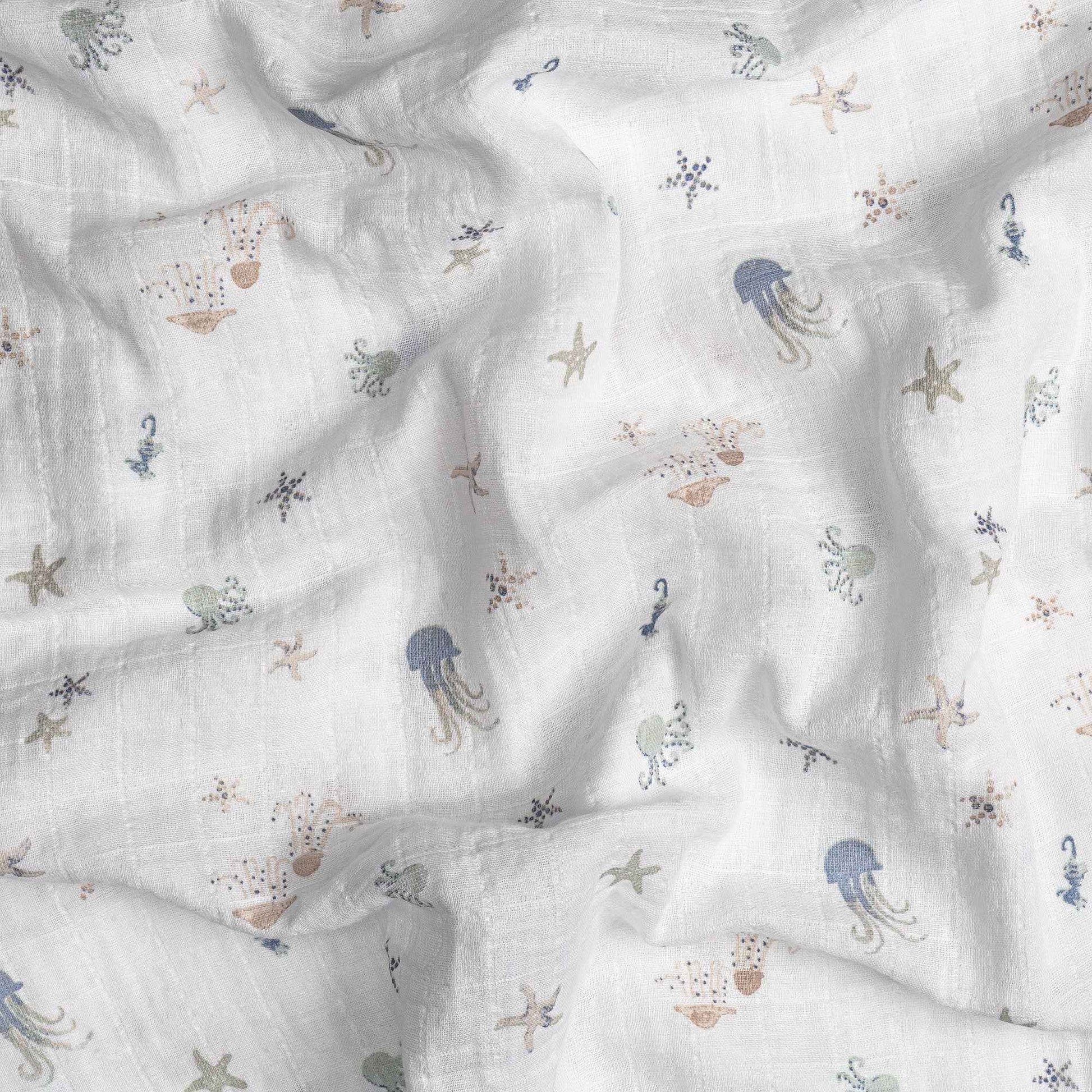 Crane Baby - Cove 3-pc. Swaddle Set (Sea Life)