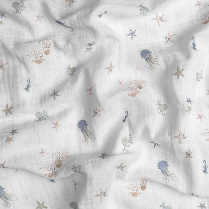 Crane Baby - Cove 3-pc. Swaddle Set (Sea Life)