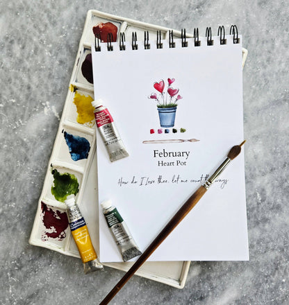 Watercolor Workbook, Spiral Bound 12 Months of Watercolor