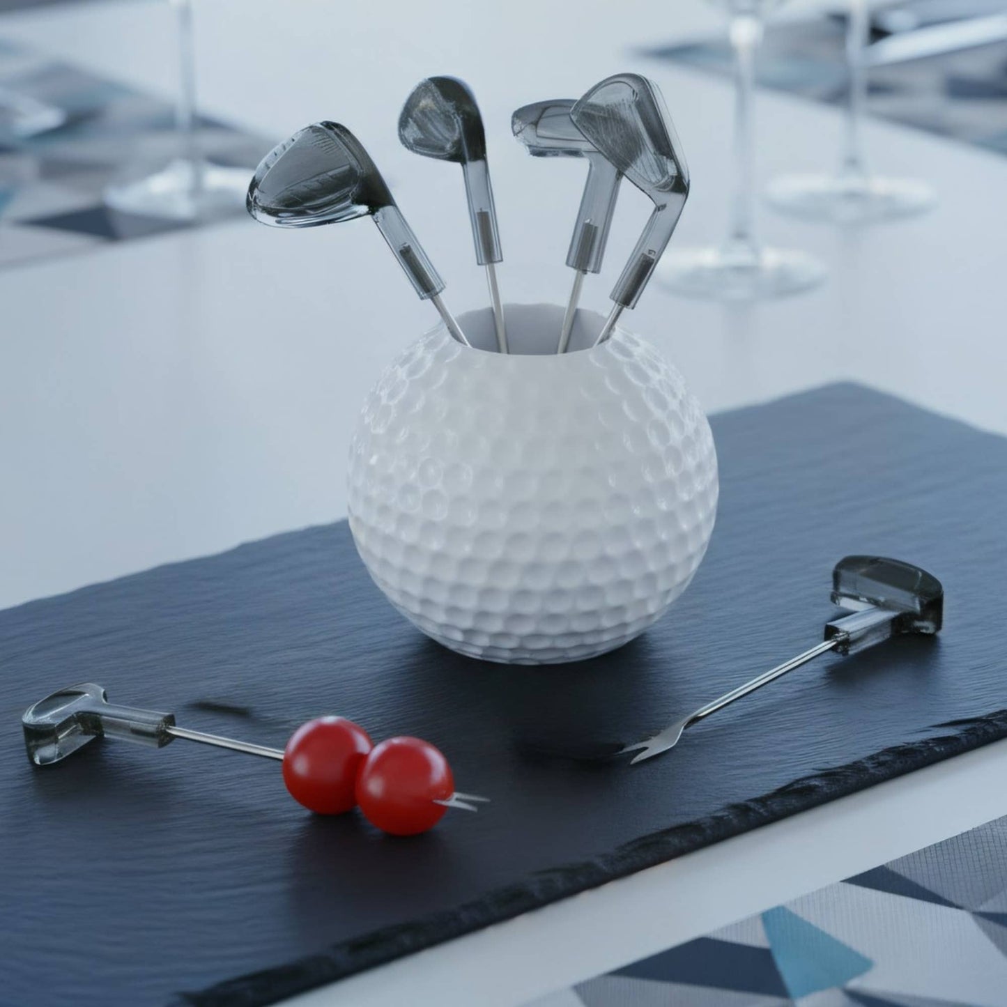 7-Piece Golf Cocktail Pick Set