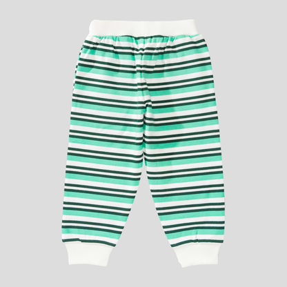 Polo Shirt with Striped Jogger Set for Toddler Boys: 2-3Yrs