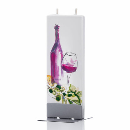 Flat Handmade Candle-Wine with Olives