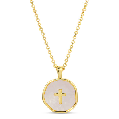Shell With Cross Pendant Necklace