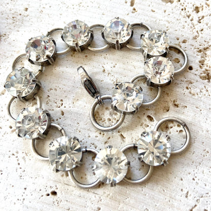 Chunky crystal bracelet boutique luxe jewelry salon bridal