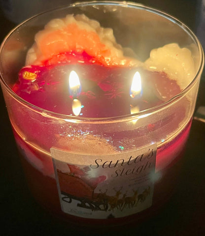 Santa's Sleigh Dessert Candle