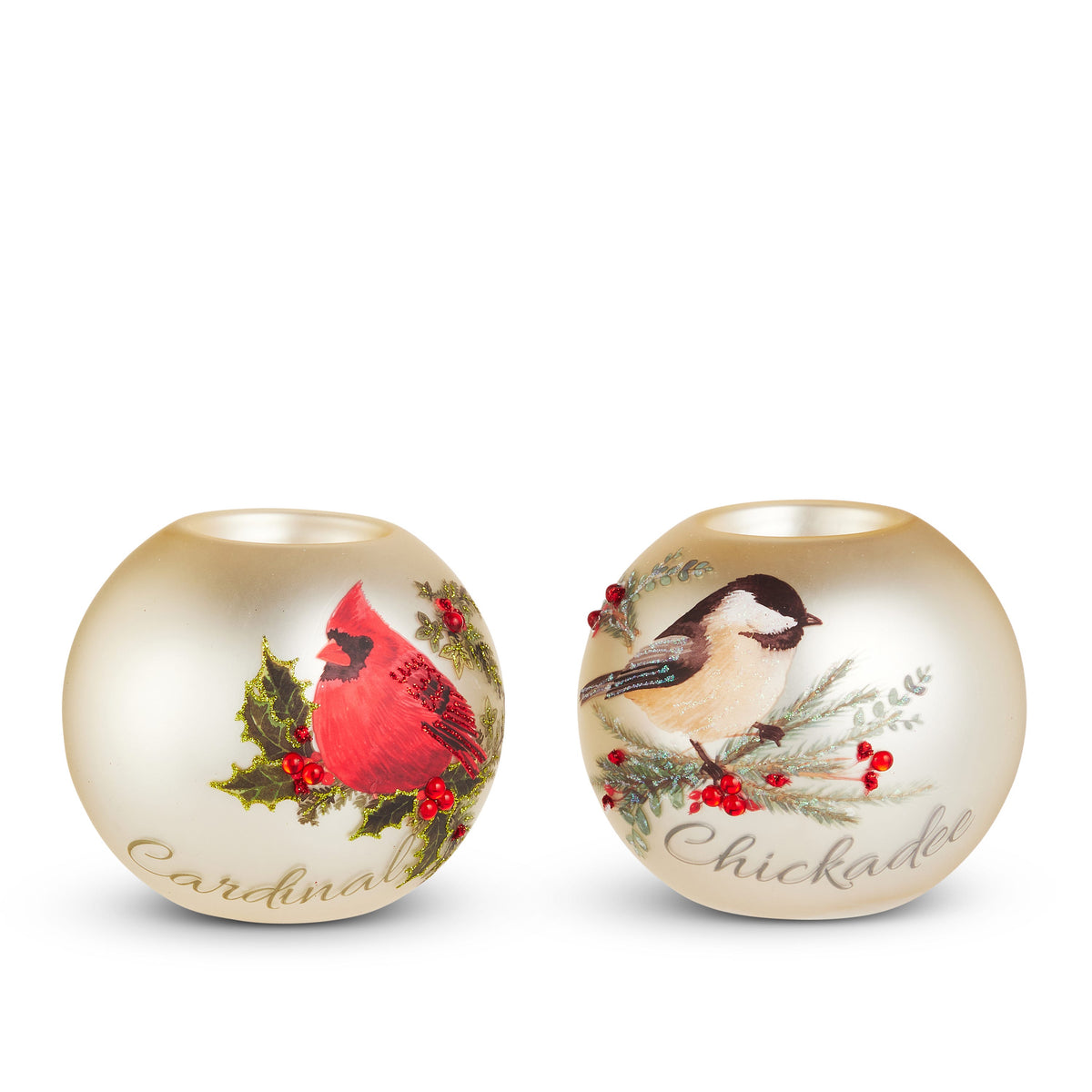 4" Frost Song Ball Tealight Holder product photo