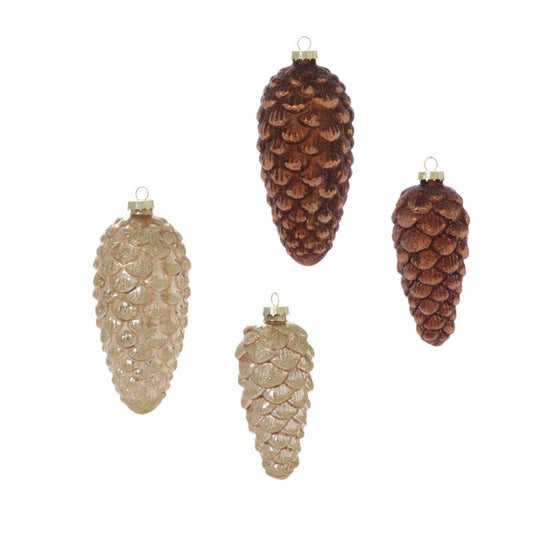 Adorno de piña escarchada 5 cm x 11,5 cm