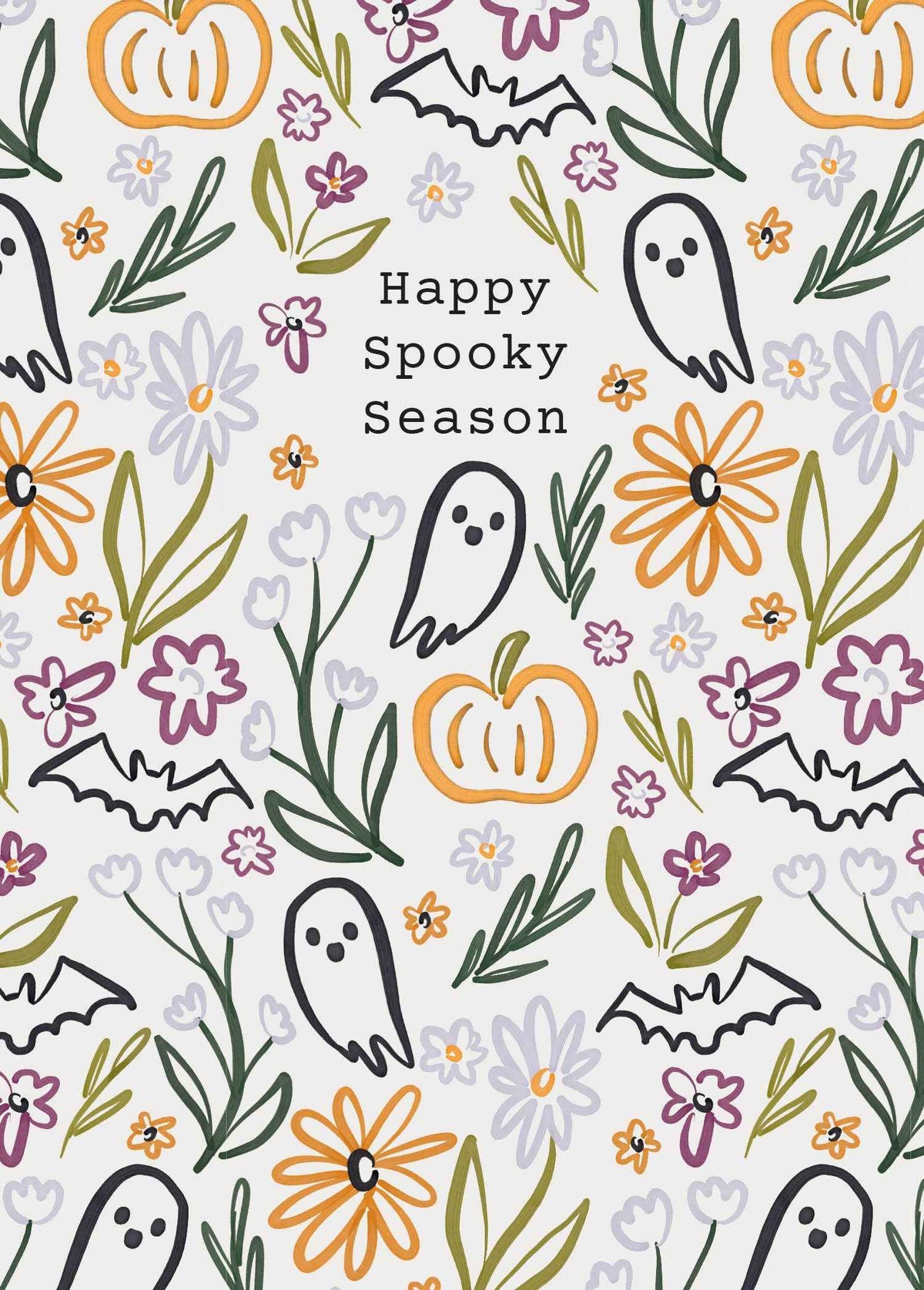 Ghostly Garden Greeting Card