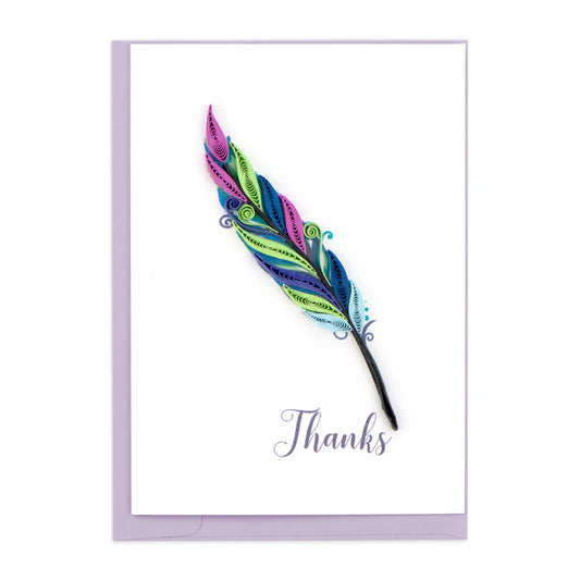 Thanks Quill Gift Enclosure Mini Card - QuillingCard