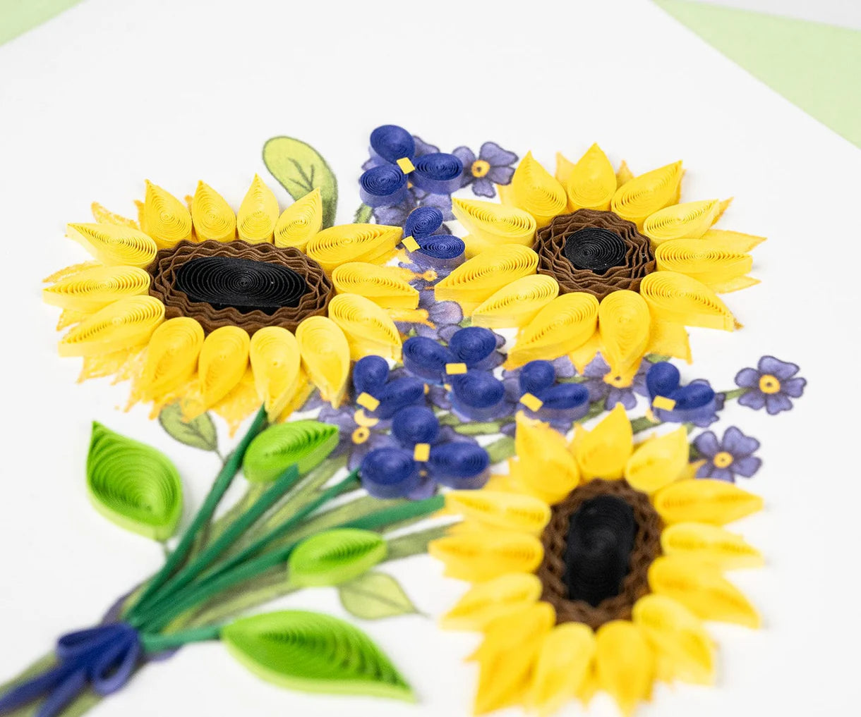Ramo de Girasoles de Cumpleaños de QuillingCard