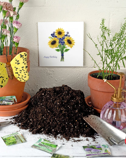 Ramo de Girasoles de Cumpleaños de QuillingCard