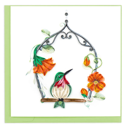 QuillingCard Colibrí Colgante