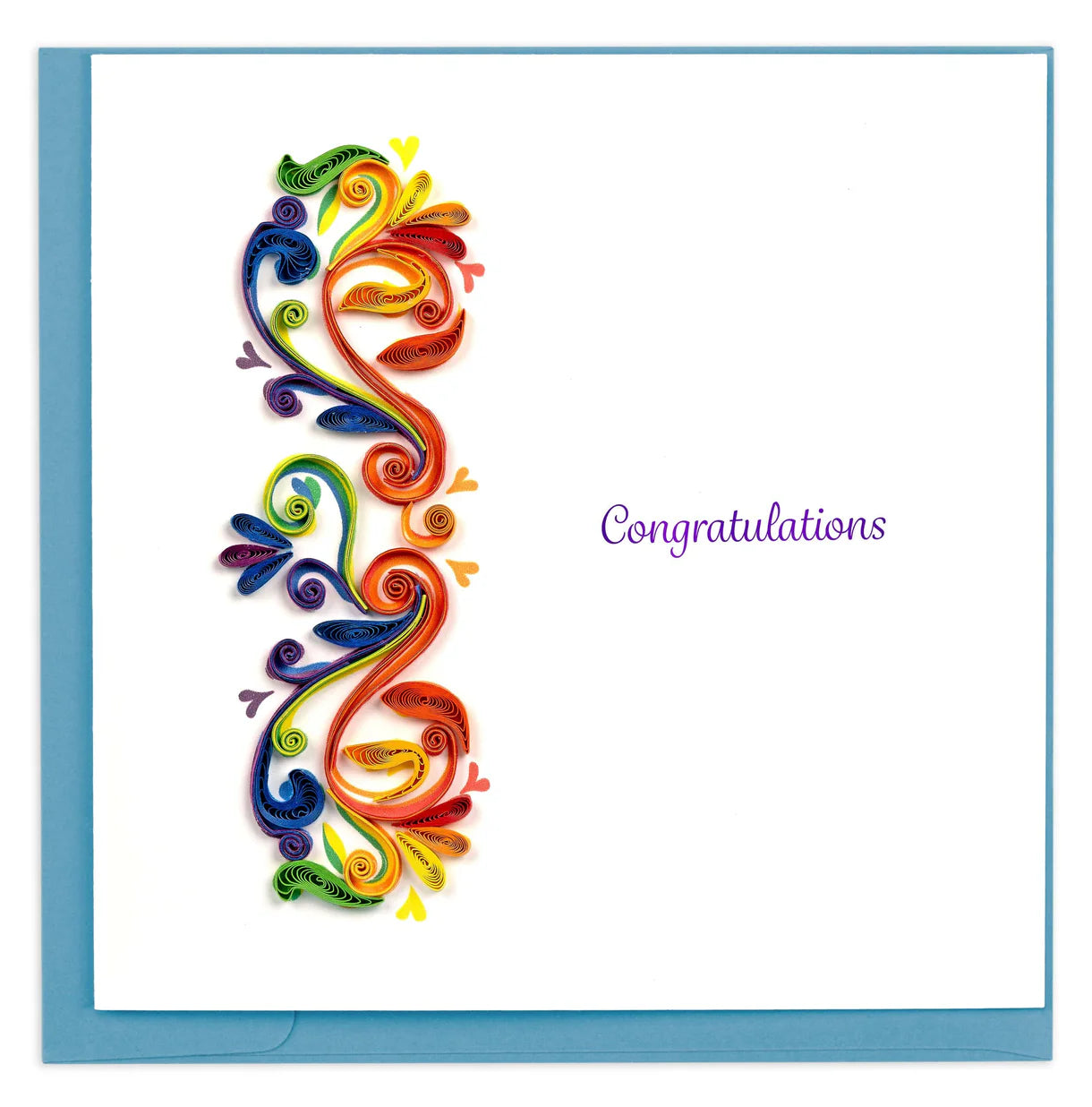 QuillingCard Arcoíris ¡Felicitaciones!