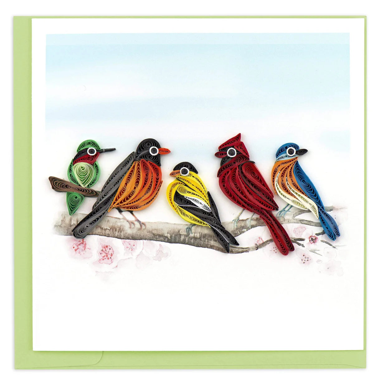 QuillingCard Pájaros cantores