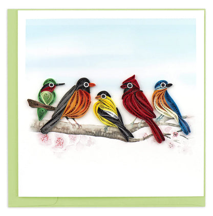 QuillingCard Pájaros cantores