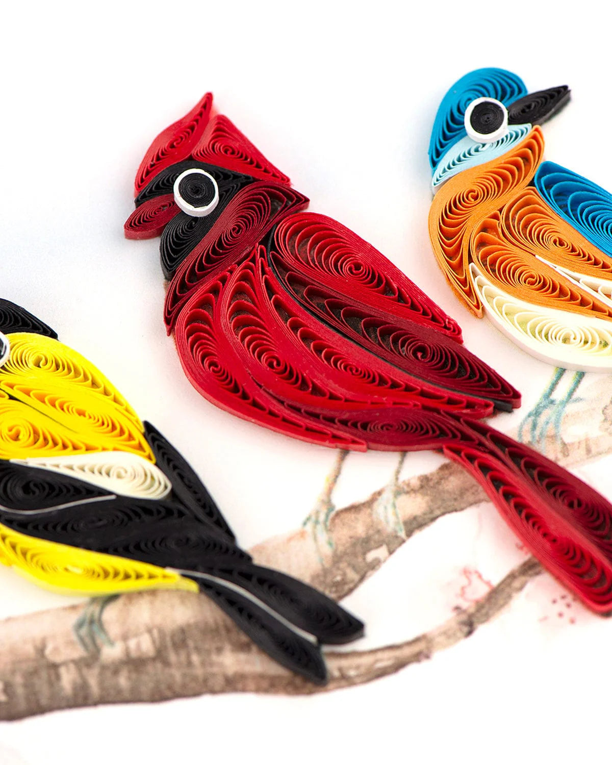 QuillingCard Pájaros cantores