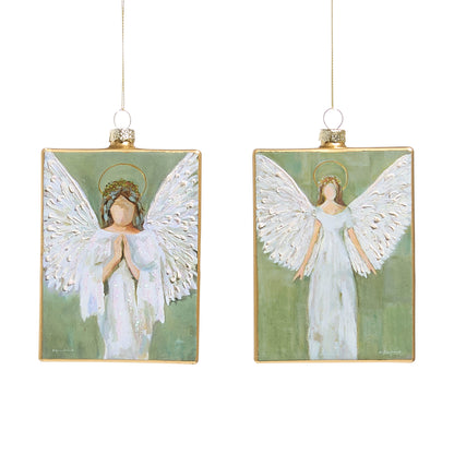 5" Guardian Angel Rectangle Ornament product photo