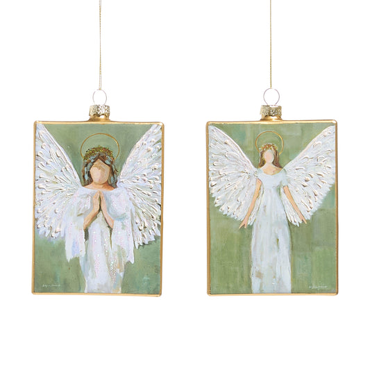 5" Guardian Angel Rectangle Ornament product photo