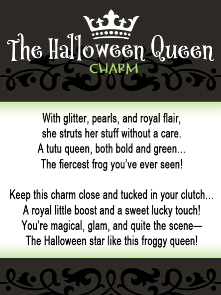 Halloween Queen Pocket Charm