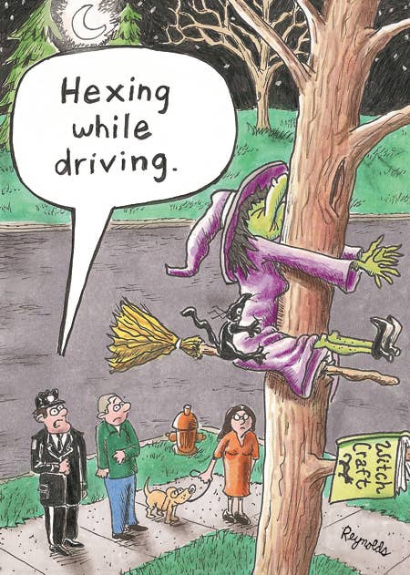 Hexing While Driving Greeting Card