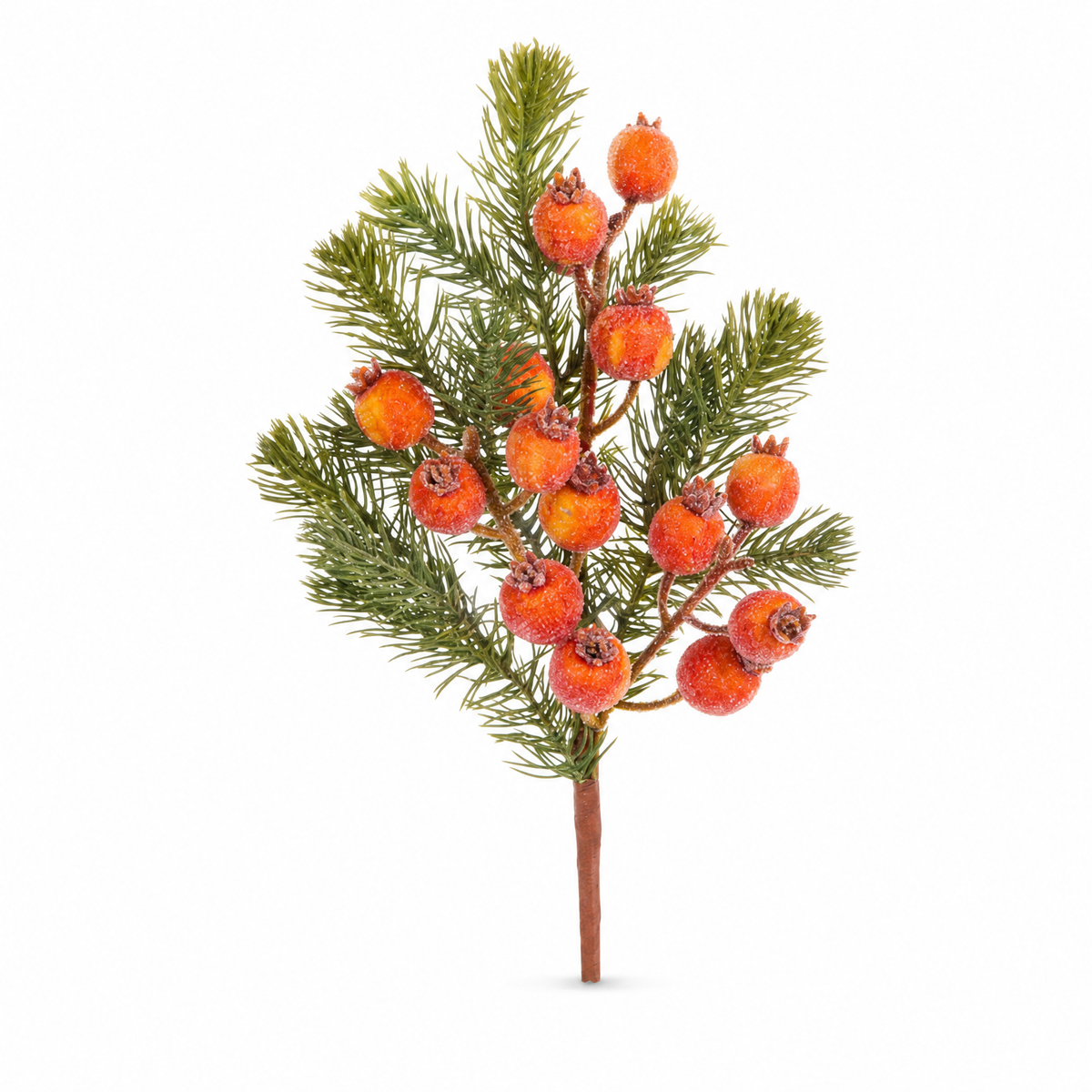 Iced Berry and Greenery Spray, Orange design: the same spray with iced orange berries