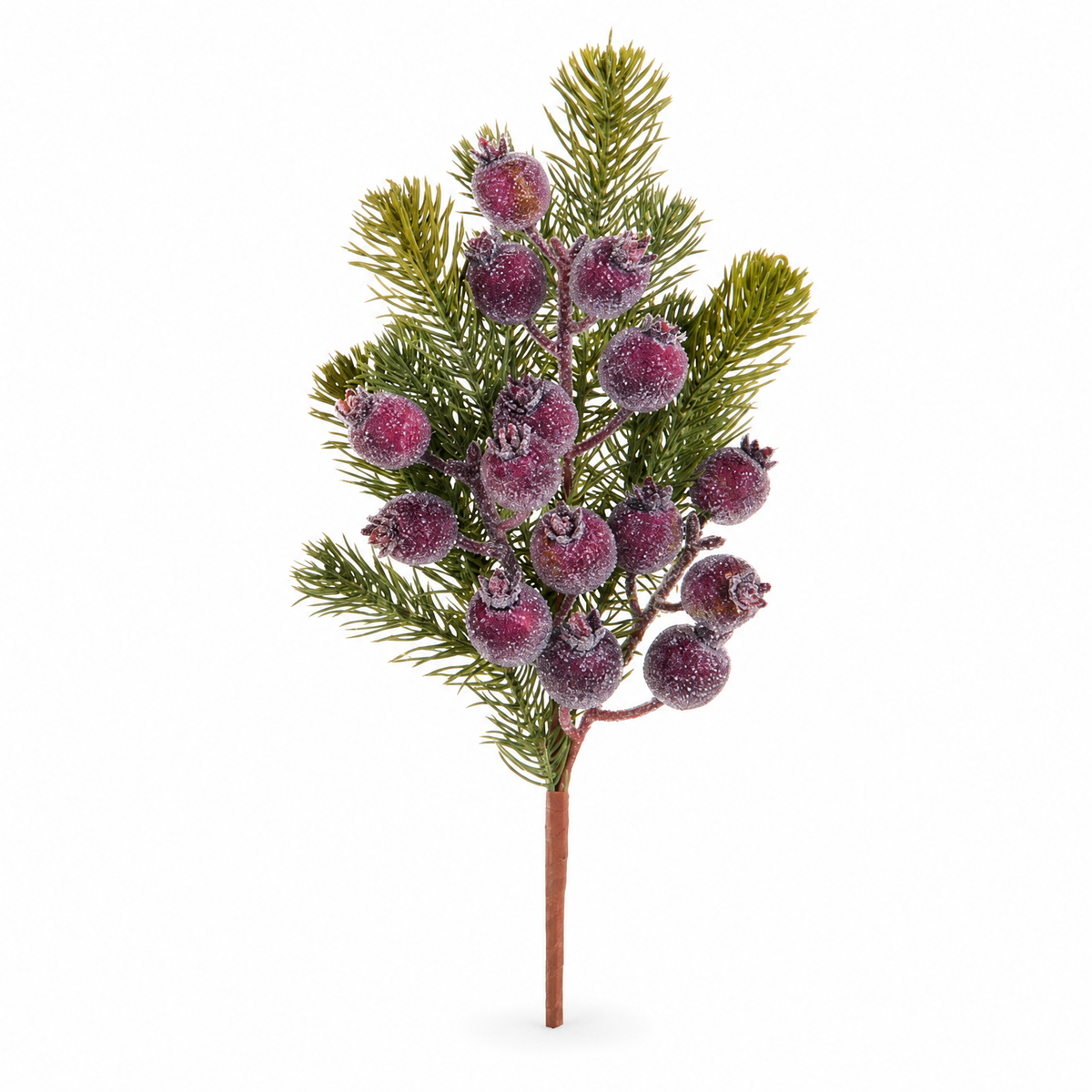 Iced Berry and Greenery Spray, Plum design: the same spray with iced plum berries