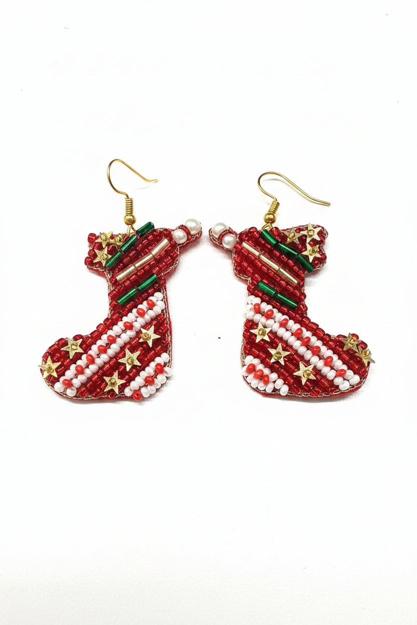 Stocking Beaded Earrings