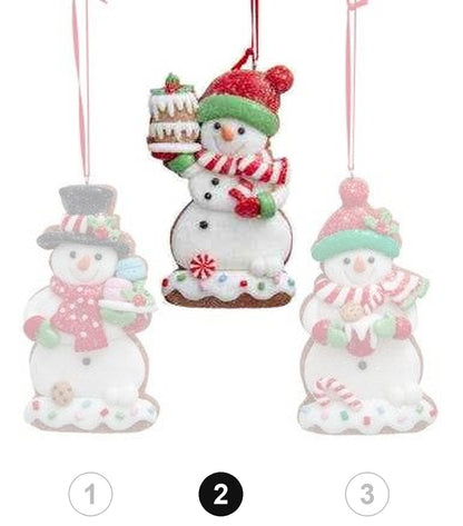 Gingerbread Snowman Cookie Ornament