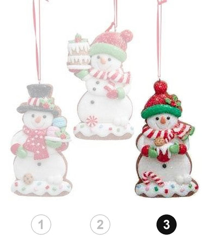 Gingerbread Snowman Cookie Ornament